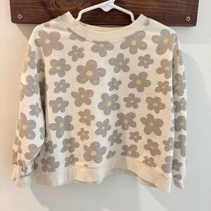 Rylee + Cru Retro Floral Boxy Pullover Sweatshirt 4-5Y